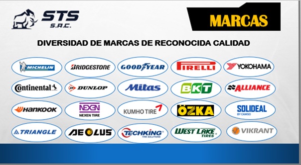 Marcas aliadas de STS: Michelin, Goodyear, Triangle y más